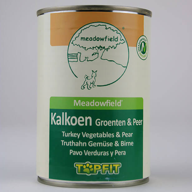 Delicatesse - Kalkoen, Groenten en Peer - 1 blik á 400 gram