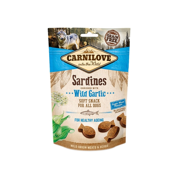 Carnilove Soft Snack Sardientjes / Wilde Knoflook 200 gram
