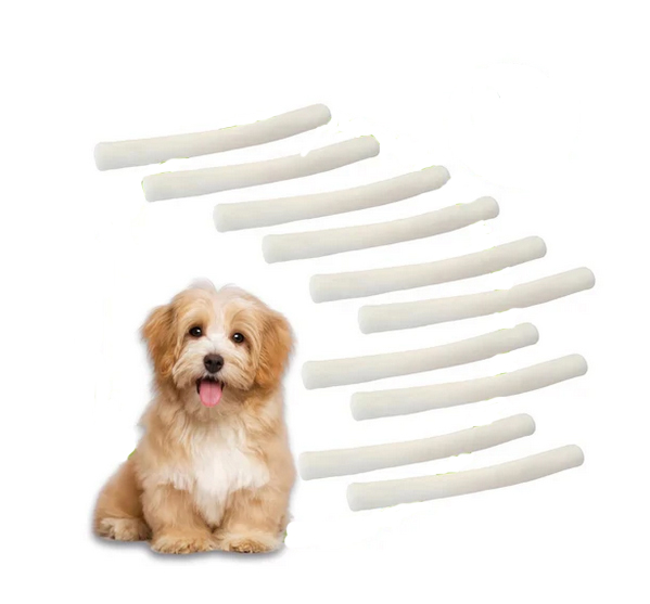 100% Natuurlijke Kauwkluif Mini – Runderhuid – Voor Kleine hondjes 10 stuks