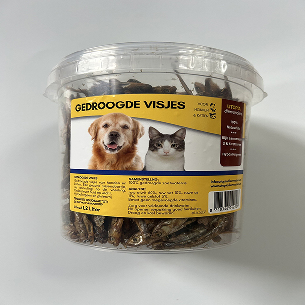 Gedroogde Visjes Voor Kat En Hond